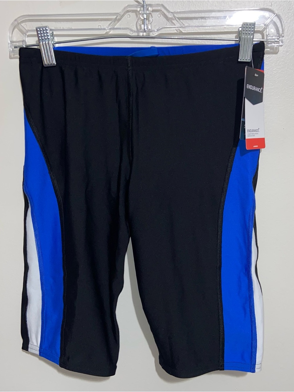 Speedo Shorts Mens Sz 30 Endurance Jammer Black Blue Swim Trunks New